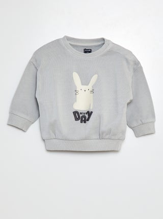 Sudadera de chándal estampado recto/verso