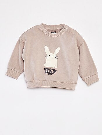 Sudadera de chándal estampado recto/verso