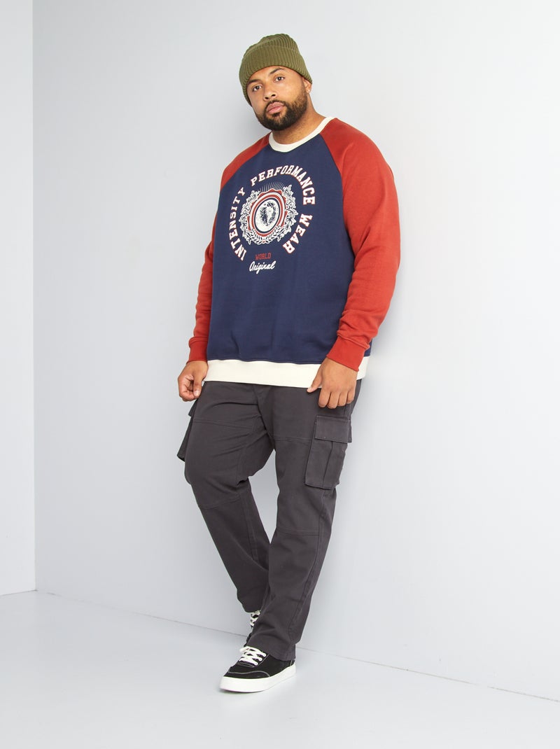 Sudadera de chándal estilo universitario AZUL - Kiabi