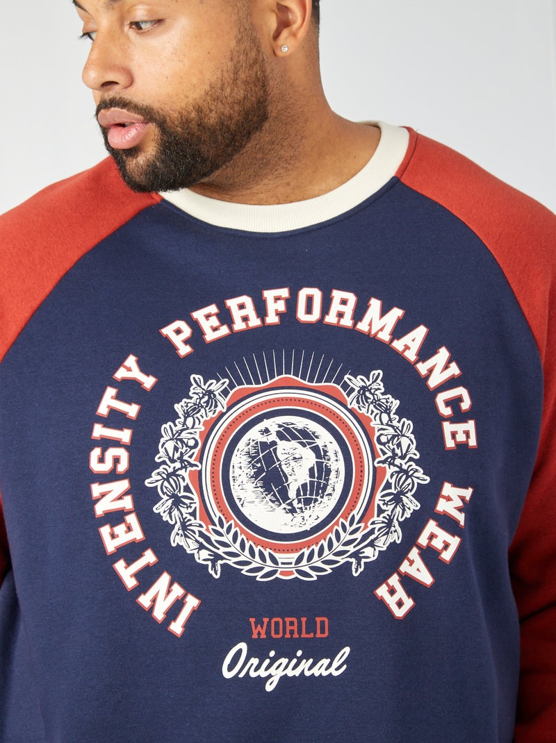 Sudadera de chándal estilo universitario AZUL - Kiabi