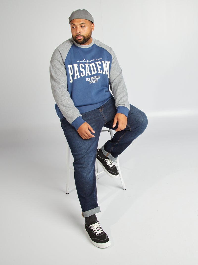 Sudadera de chándal estilo universitario AZUL - Kiabi