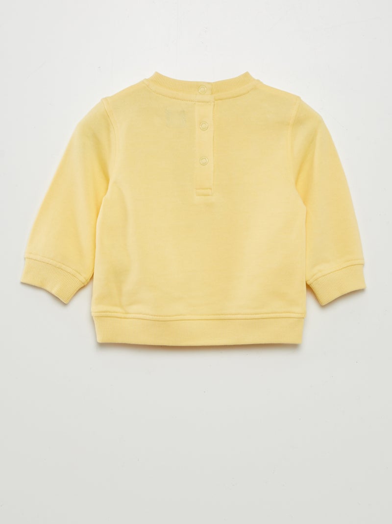 Sudadera de chándal fina con estampado AMARILLO - Kiabi