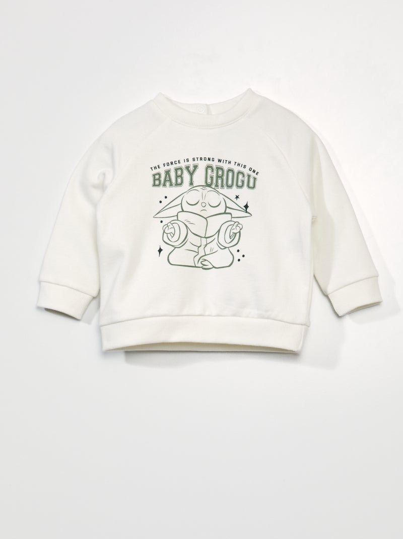 Sudadera de chándal 'Grogu' 'Star Wars' BLANCO - Kiabi