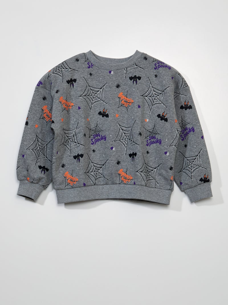Sudadera de chándal 'Halloween' Gris - Kiabi