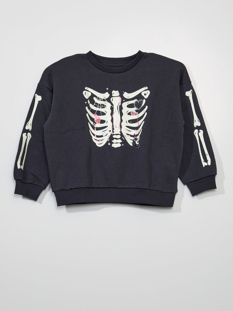 Sudadera de chándal 'Halloween' Gris - Kiabi
