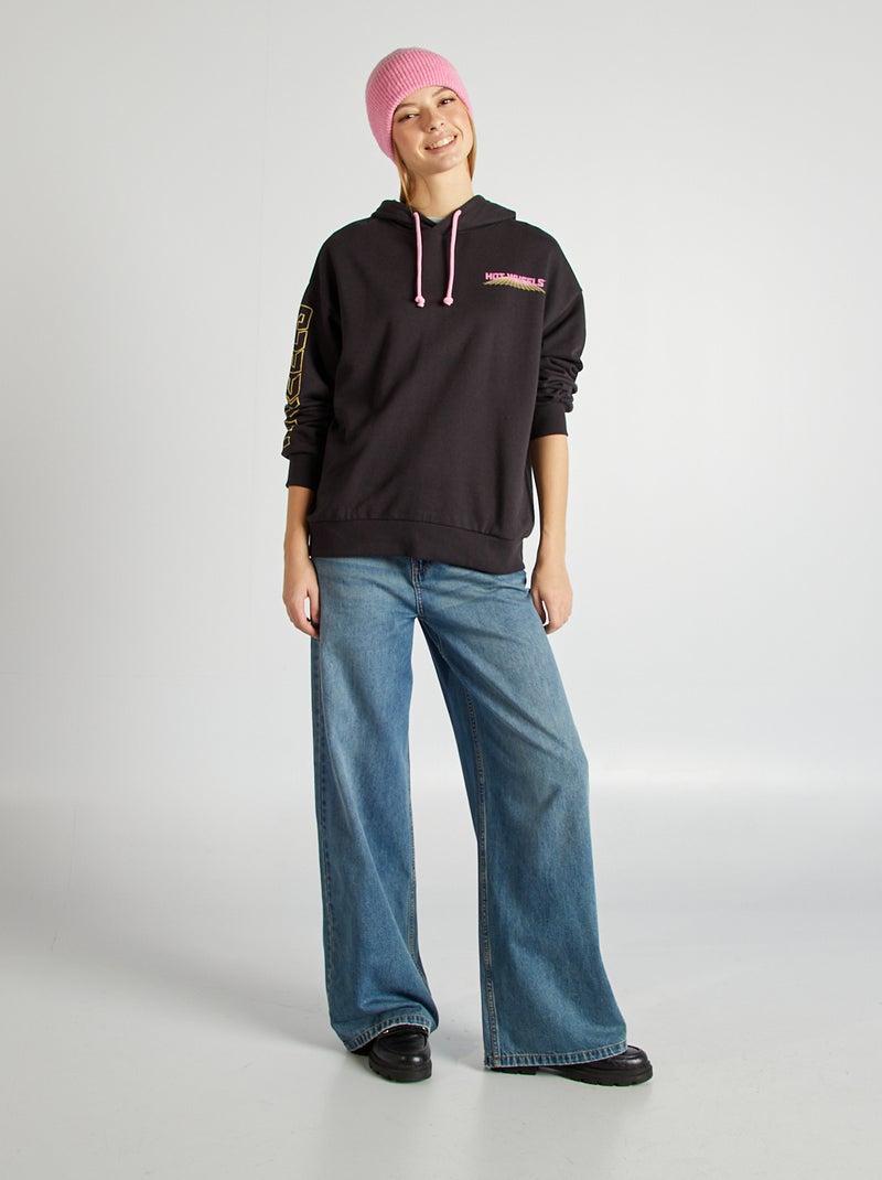 Sudadera de chándal 'Hot Wheels' con capucha NEGRO - Kiabi