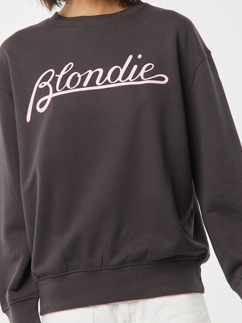 Sudadera de chándal ligera con estampado en ambos lados NEGRO - Kiabi