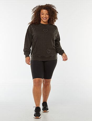 Sudadera de chándal ligera con estrellas de strass