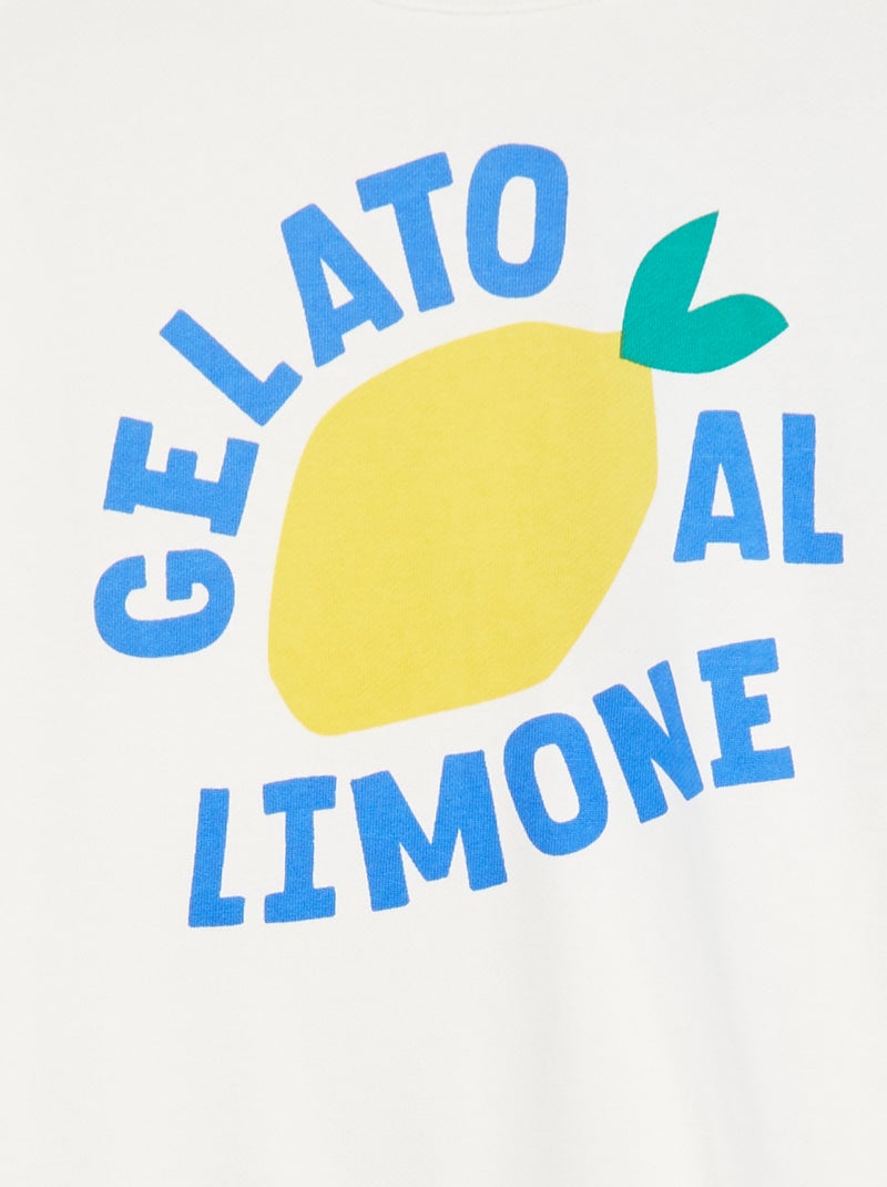 Sudadera de chándal ligera estampada BLANCO - Kiabi