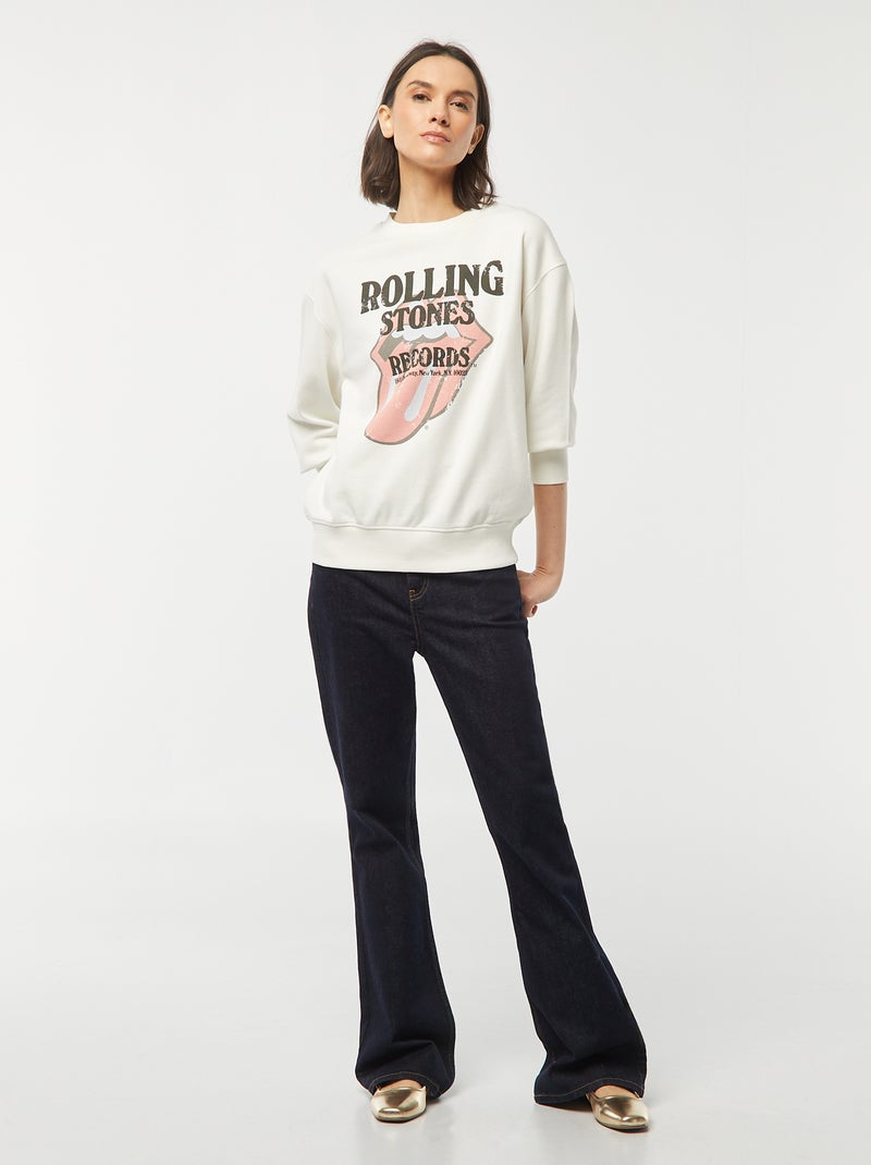 Sudadera de chándal ligera 'The Rolling Stones' BLANCO - Kiabi