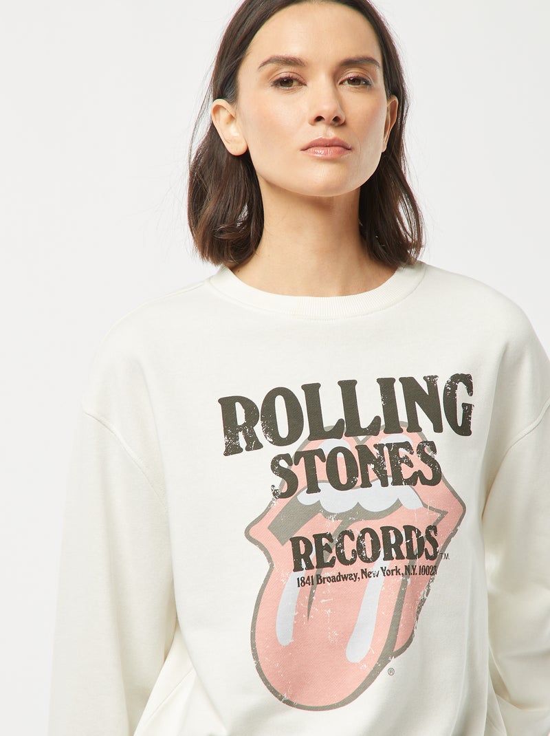 Sudadera de chándal ligera 'The Rolling Stones' BLANCO - Kiabi