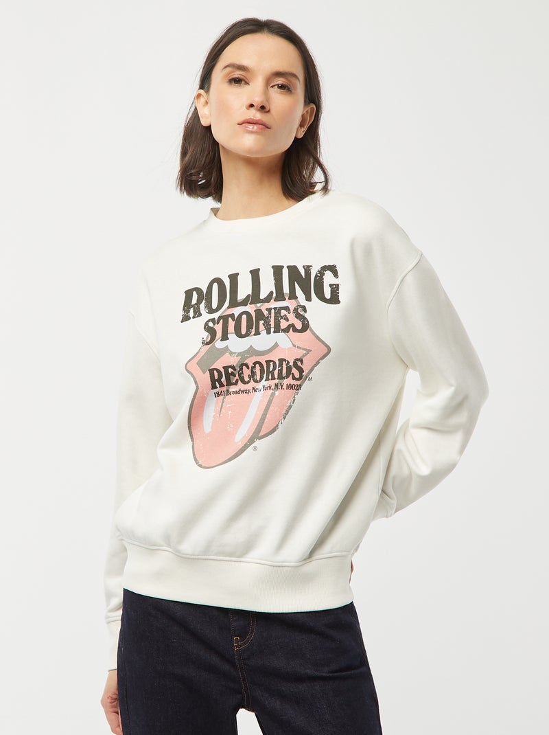 Sudadera de chándal ligera 'The Rolling Stones' BLANCO - Kiabi