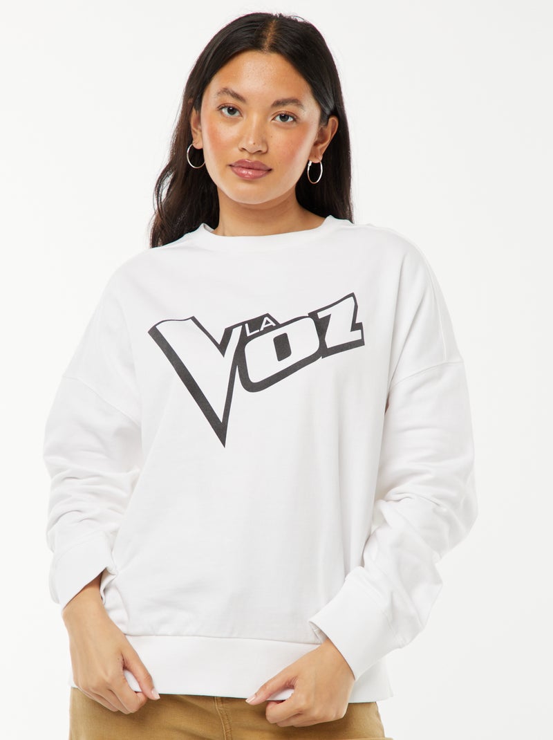 Sudadera de chándal ligera 'The Voice' BLANCO - Kiabi