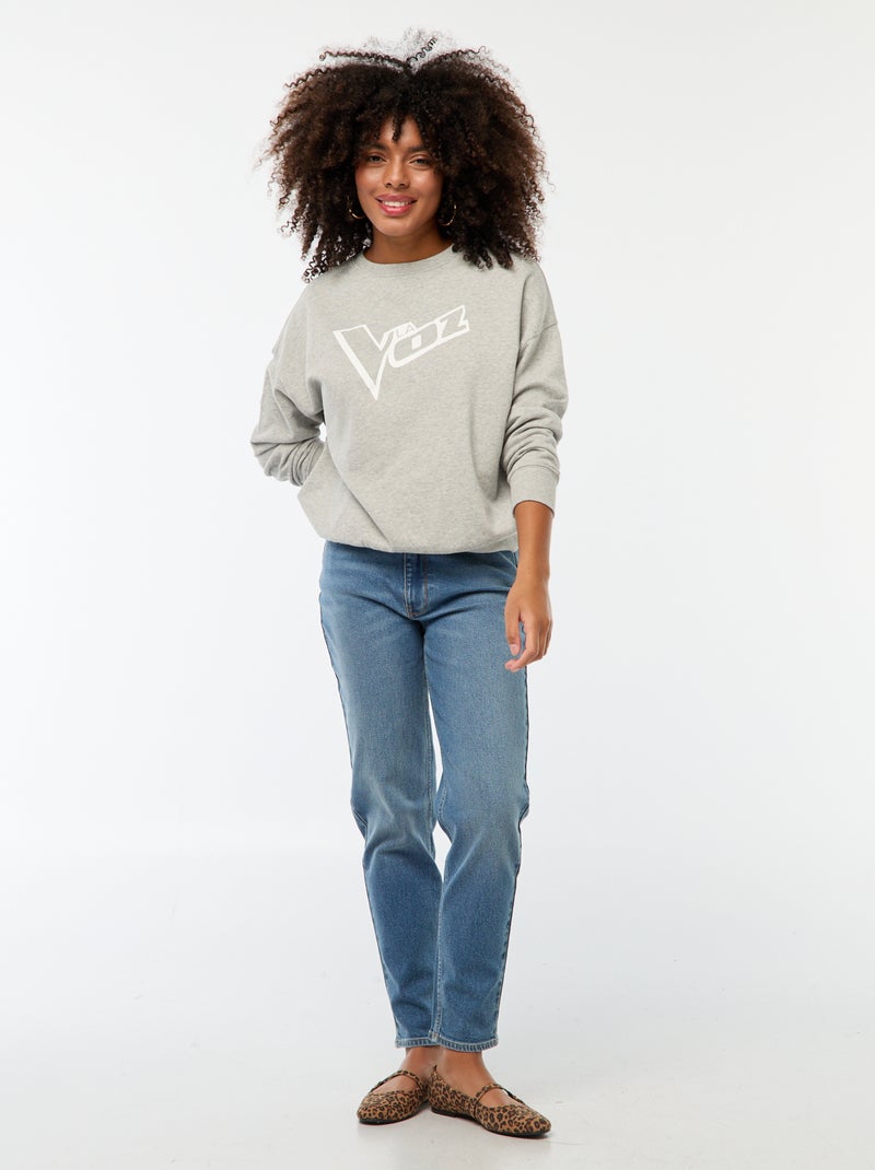 Sudadera de chándal ligera 'The Voice' GRIS - Kiabi