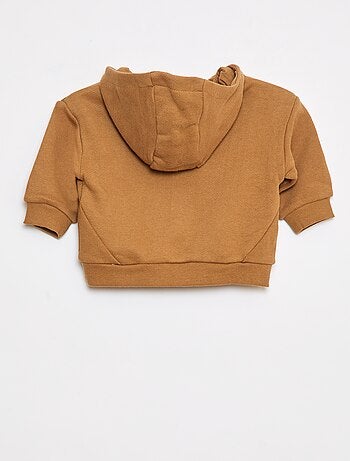Sudadera de chándal ligero con capucha y adorno delantero