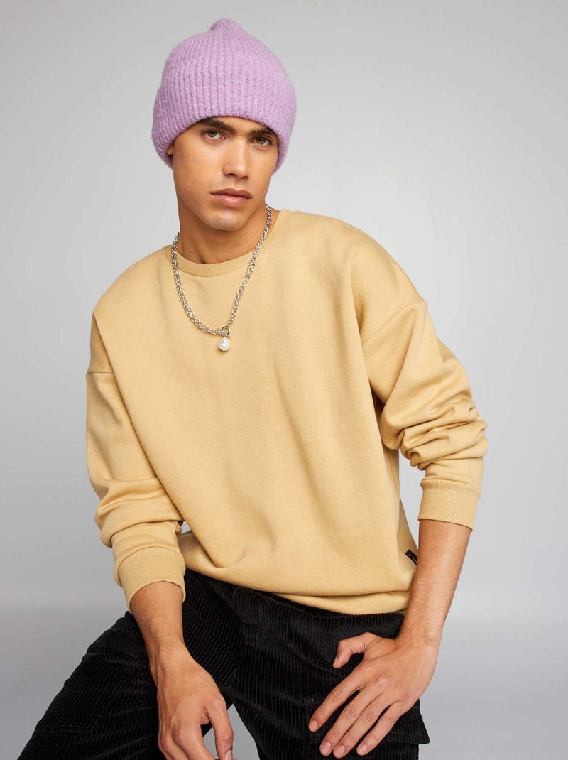 Sudadera de chándal lisa BEIGE - Kiabi