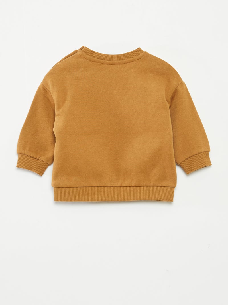 Sudadera de chándal lisa Beige - Kiabi