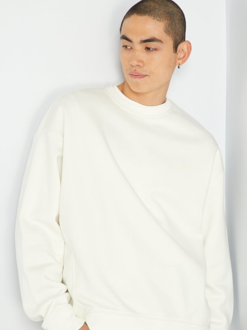 Sudadera de chándal lisa BLANCO - Kiabi