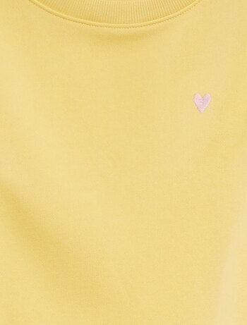 Sudadera de chándal lisa corazón bordado