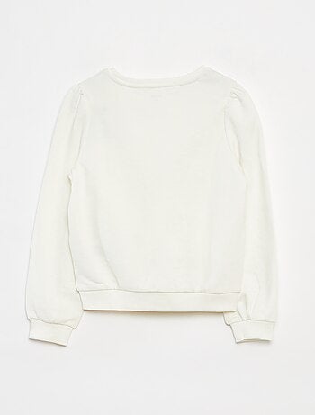 Sudadera de chándal lisa corazón bordado