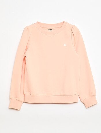 Sudadera de chándal lisa corazón bordado