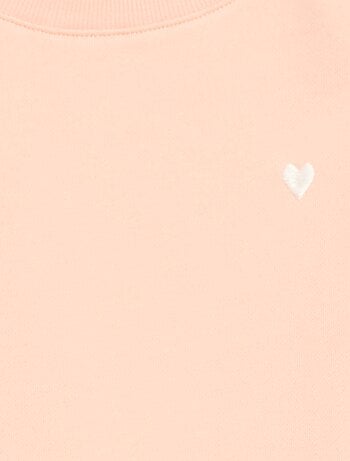 Sudadera de chándal lisa corazón bordado