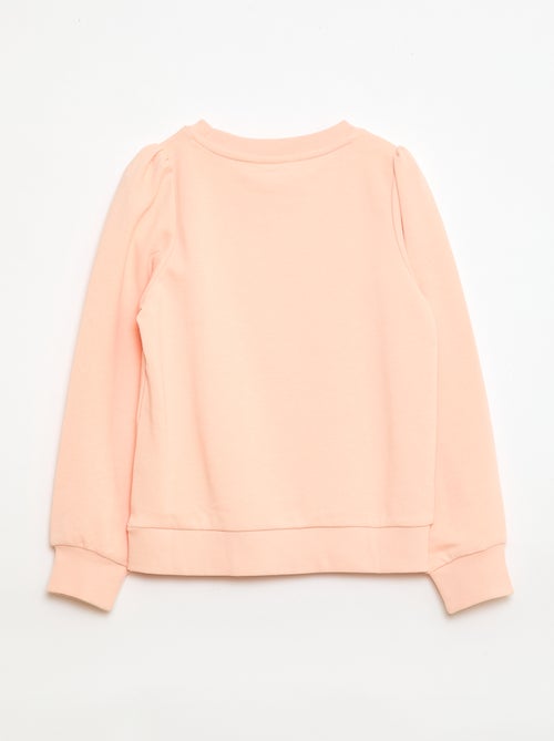 Sudadera de chándal lisa corazón bordado - Kiabi