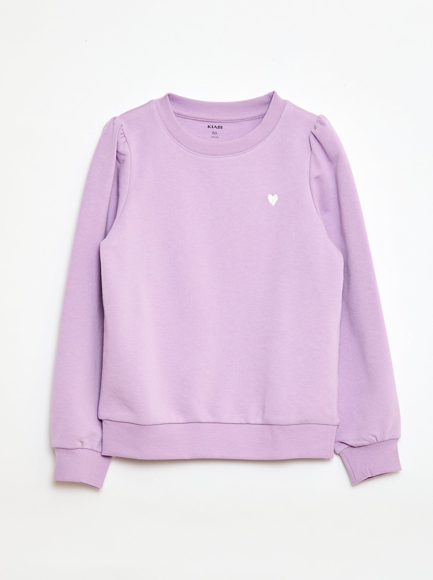 Sudadera de chándal lisa corazón bordado