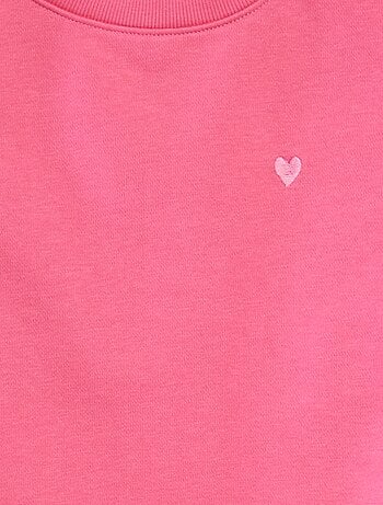 Sudadera de chándal lisa corazón bordado