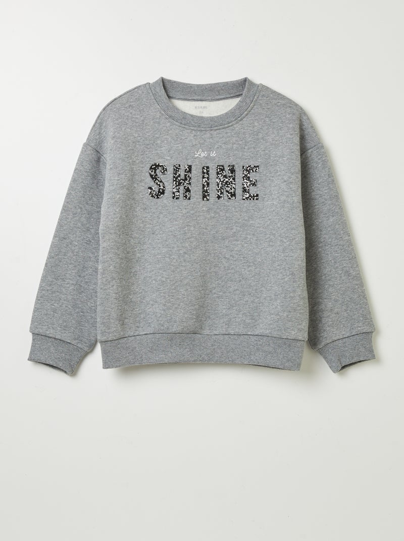 Sudadera de chándal lisa GRIS - Kiabi