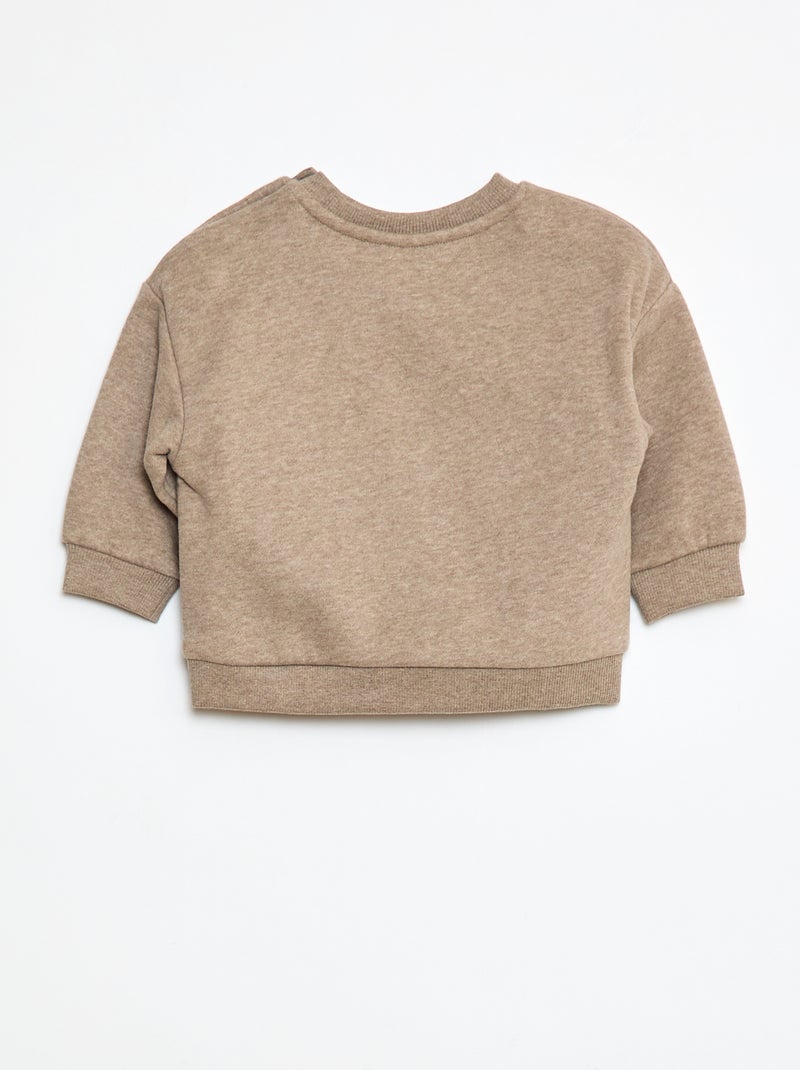 Sudadera de chándal lisa Marron - Kiabi