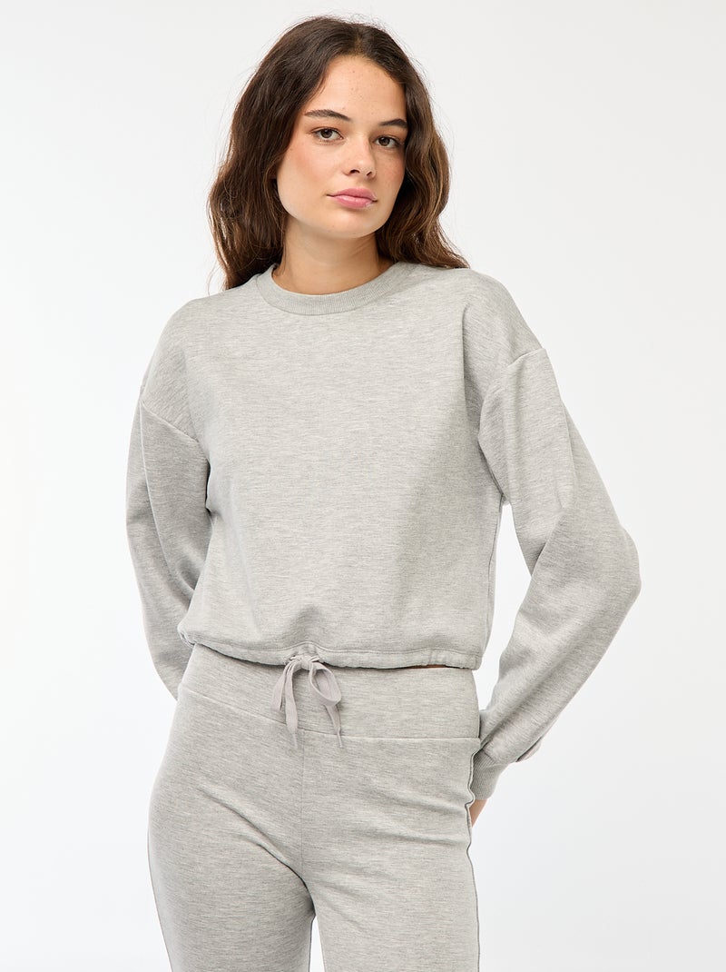 Sudadera de chándal lisa suave y cálida Gris - Kiabi