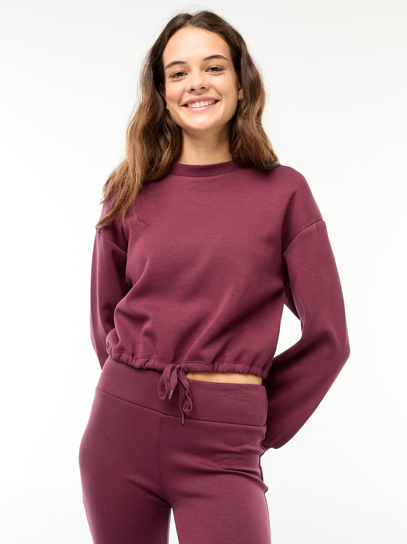 Sudadera de chándal lisa suave y cálida rojo - Kiabi
