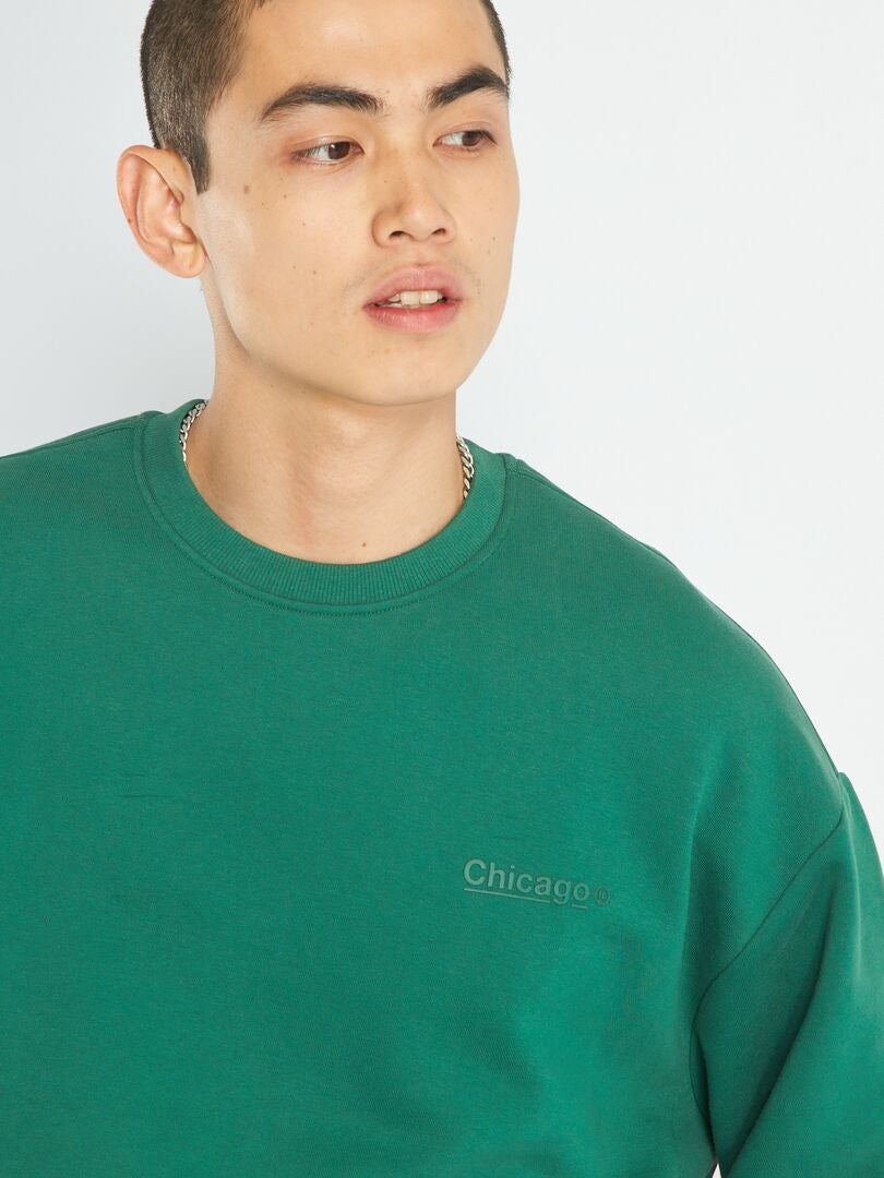 Sudadera de chándal lisa VERDE - Kiabi