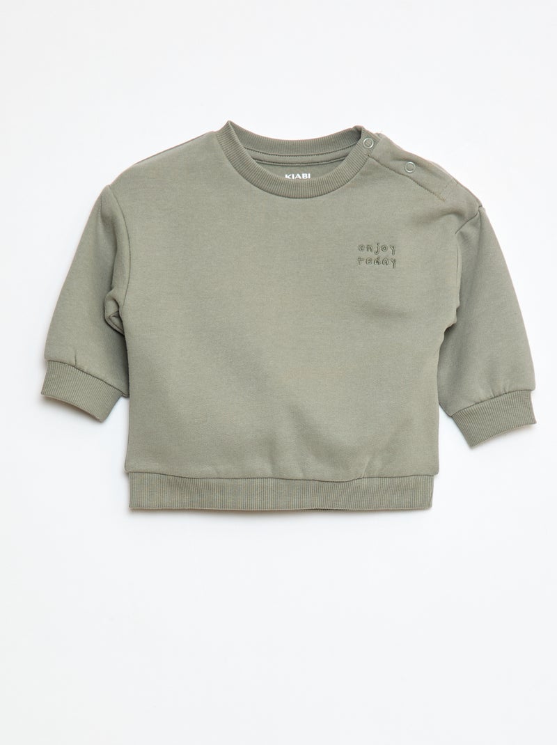 Sudadera de chándal lisa Verde - Kiabi