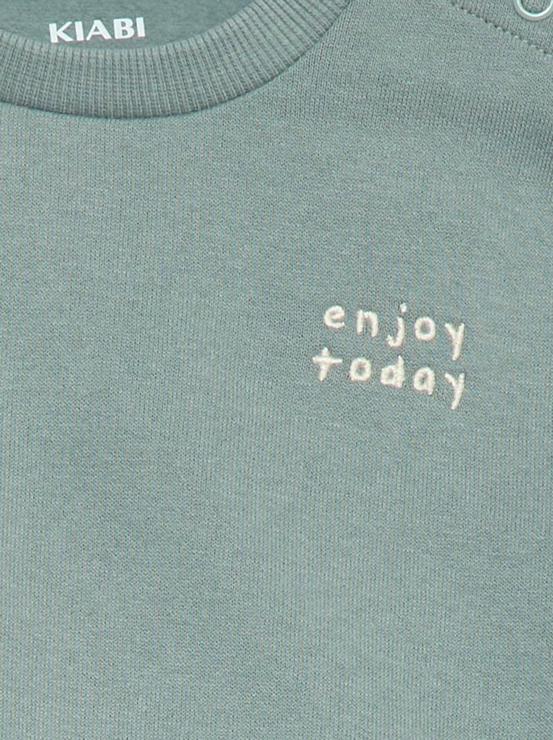 Sudadera de chándal lisa Verde - Kiabi