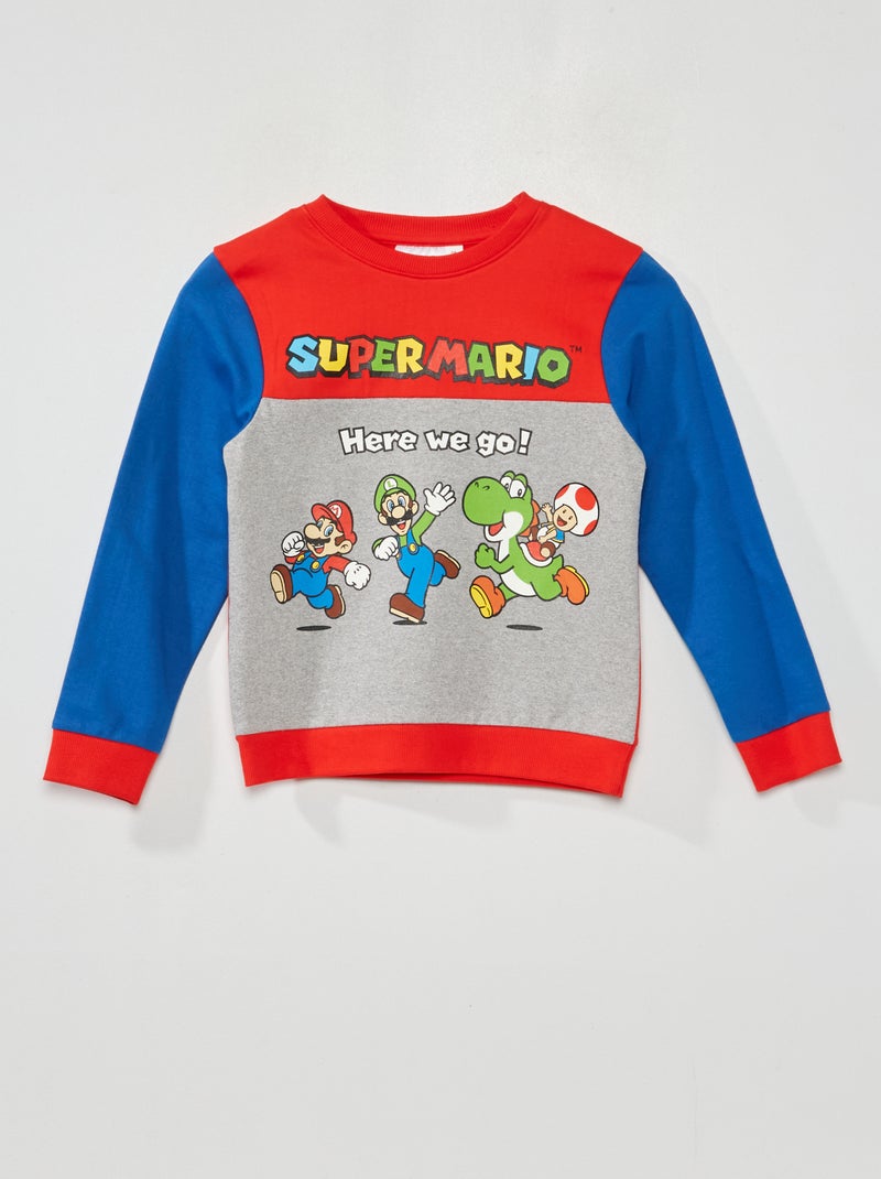 Sudadera de chándal 'Mario' rojo/azul - Kiabi
