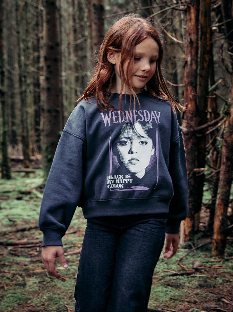 Sudadera de chándal 'Miércoles' NEGRO - Kiabi