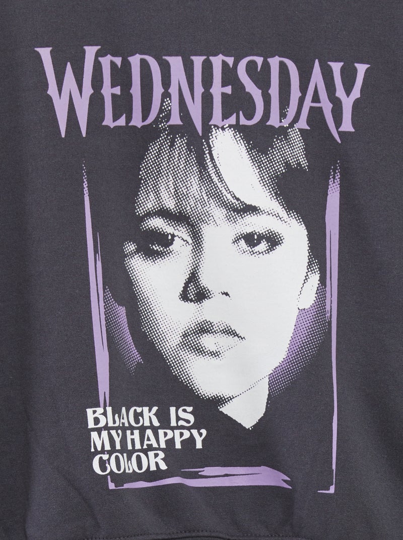 Sudadera de chándal 'Miércoles' NEGRO - Kiabi