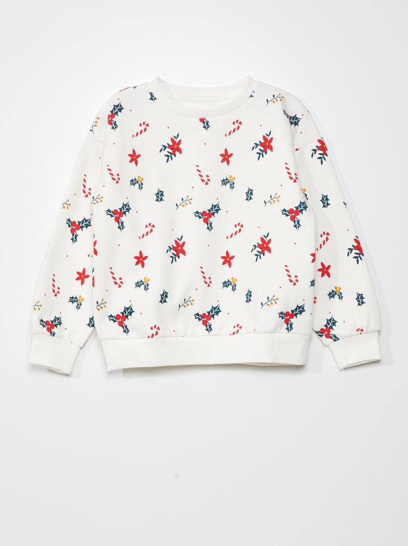 Sudadera de chándal 'Navidad' BEIGE - Kiabi