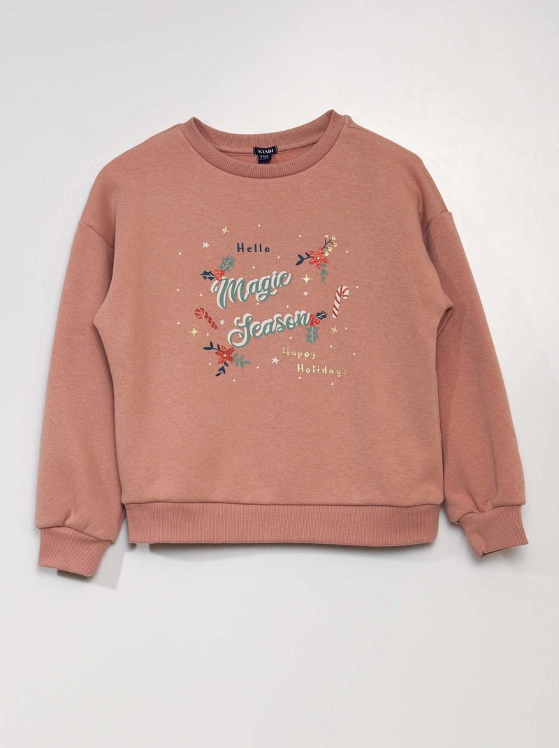 Sudadera de chándal 'Navidad' ROSA - Kiabi