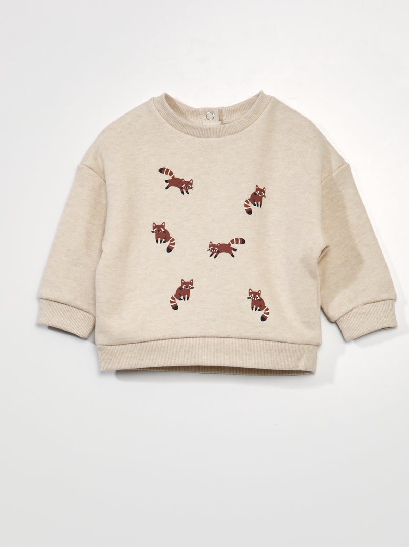 Sudadera de chándal oversize ligera BEIGE - Kiabi