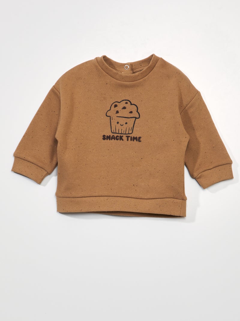 Sudadera de chándal oversize ligera MARRON - Kiabi