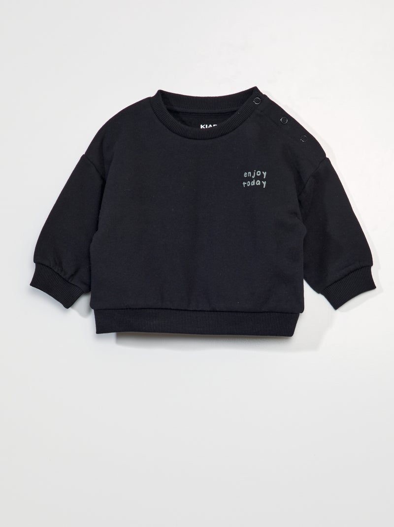 Sudadera de chándal oversize unisex NEGRO - Kiabi