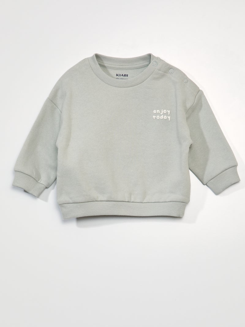 Sudadera de chándal oversize unisex VERDE - Kiabi