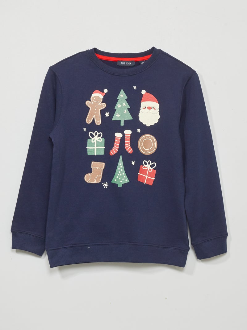 Sudadera de chándal 'Papá Noel' AZUL - Kiabi