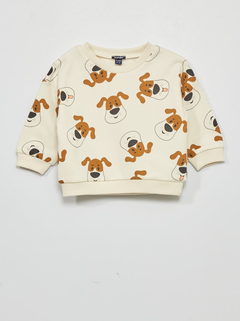 Sudadera de chándal 'perros' BLANCO - Kiabi