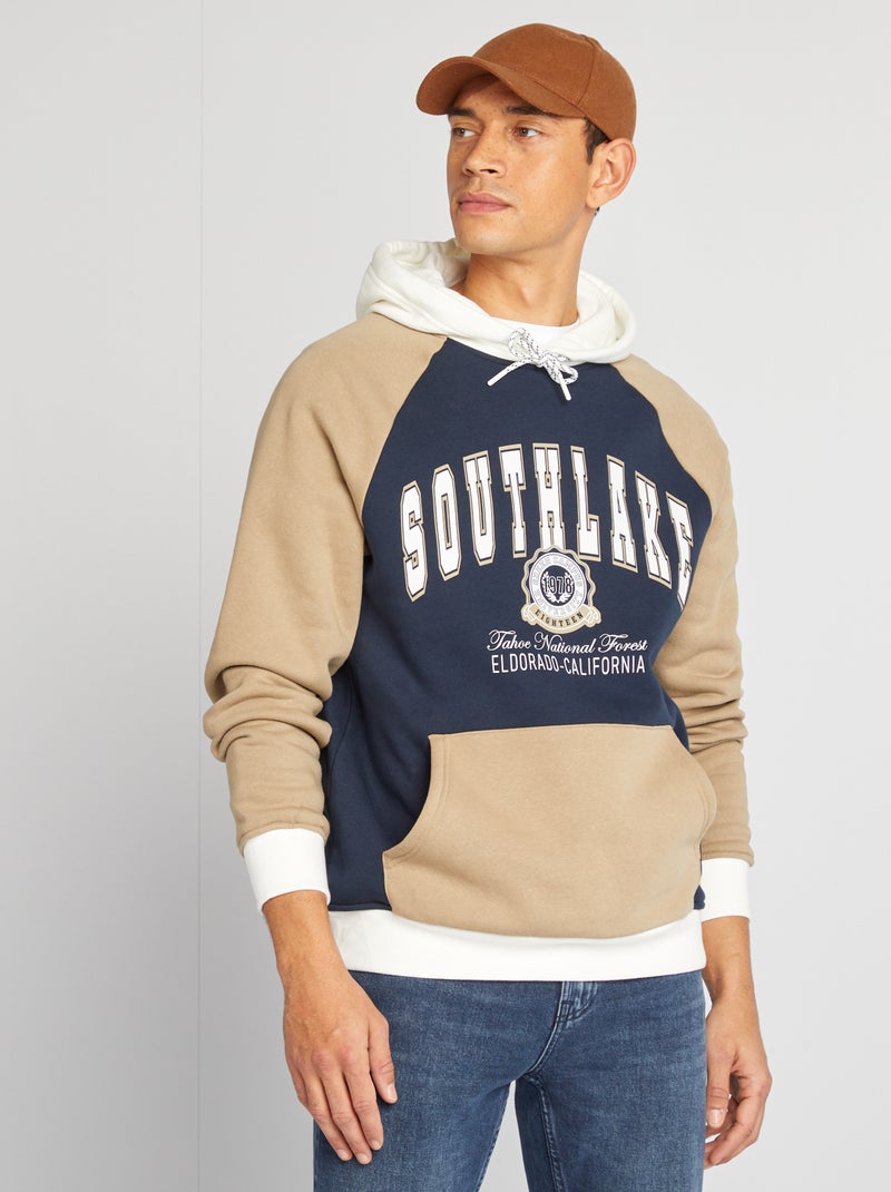 Sudadera de chándal tipo universidad americana AZUL - Kiabi