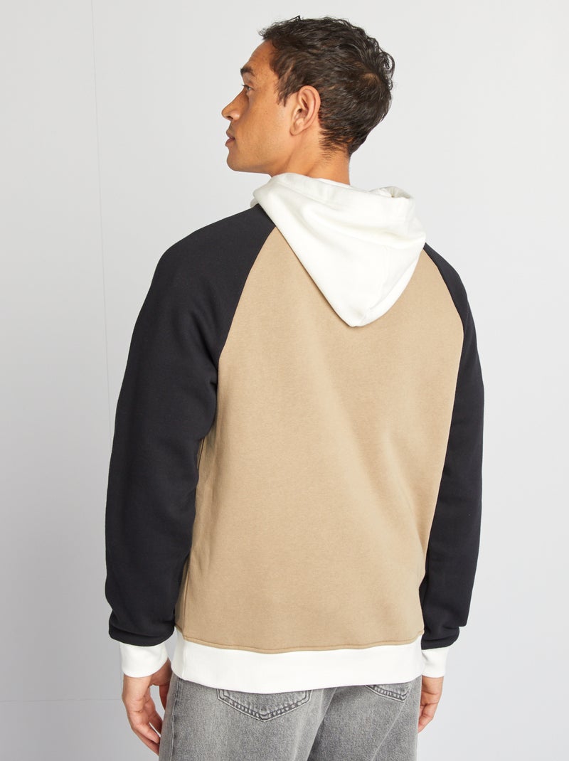 Sudadera de chándal tipo universidad americana BEIGE - Kiabi