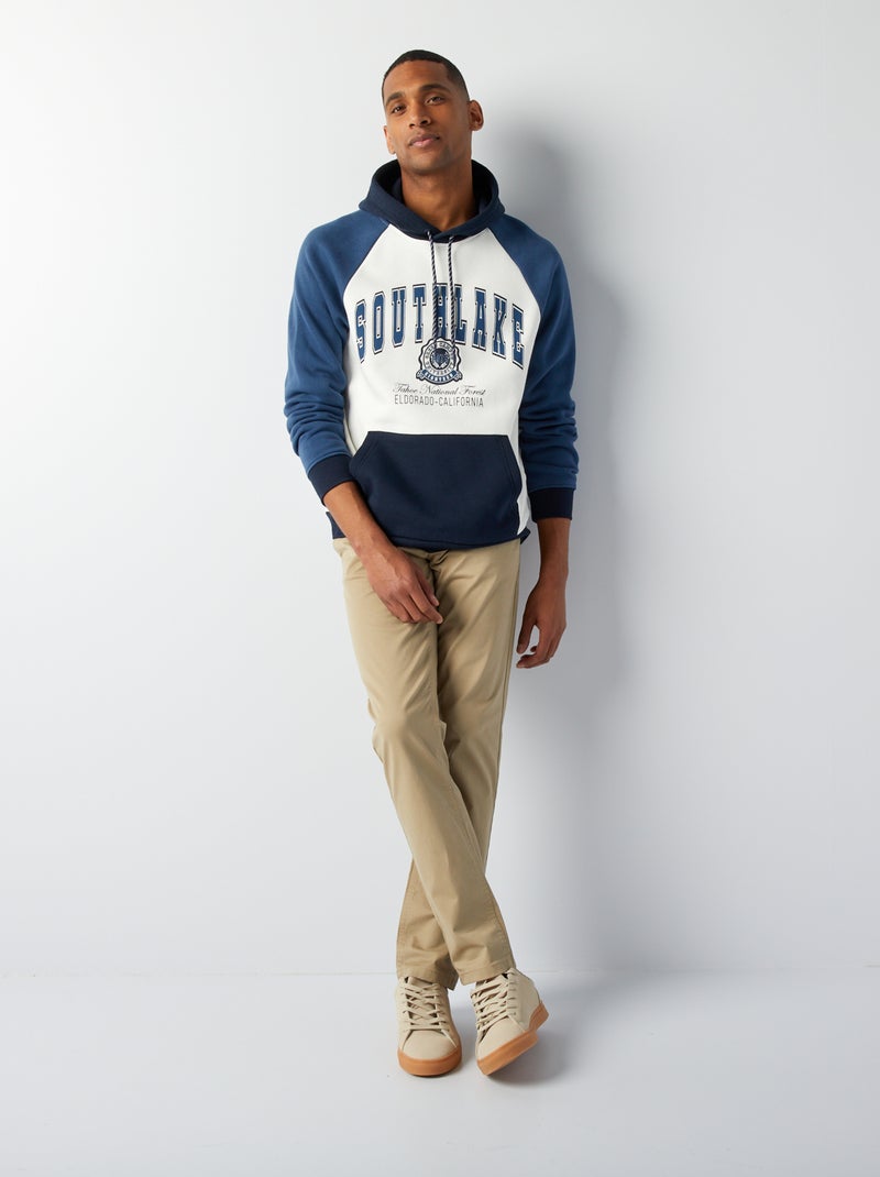 Sudadera de chándal tipo universidad americana BLANCO - Kiabi